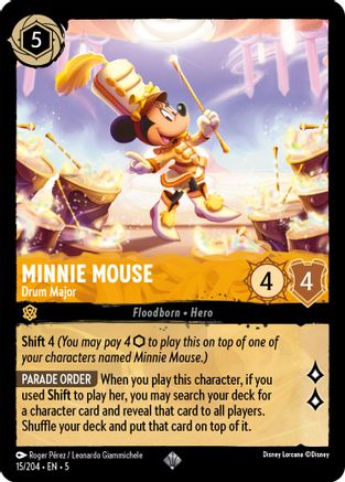 Minnie Mouse - Drum Major (15/204) - Shimmering Skies  [Super Rare]