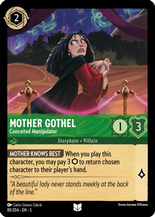 Mother Gothel - Conceited Manipulator (89/204) - Shimmering Skies Cold Foil [Uncommon]