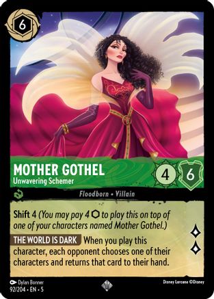 Mother Gothel - Unwavering Schemer (92/204) - Shimmering Skies  [Super Rare]