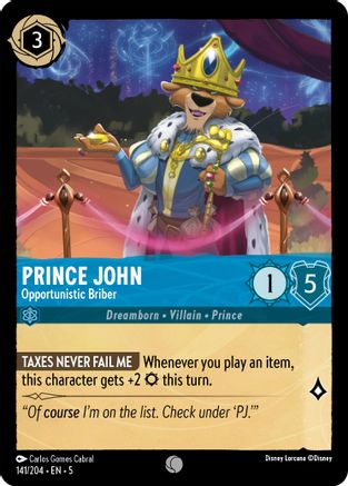 Prince John - Opportunistic Briber (141/204) - Shimmering Skies  [Common]