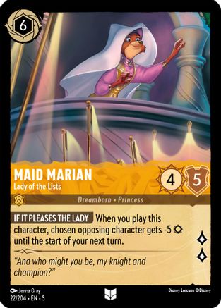 Maid Marian - Lady of the Lists (22/204) - Shimmering Skies  [Uncommon]