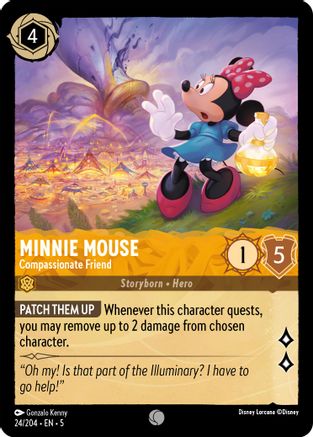 Minnie Mouse - Compassionate Friend (24/204) - Shimmering Skies Cold Foil [Common]