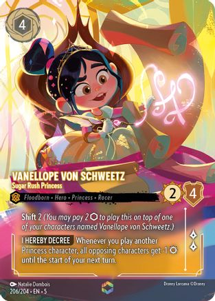 Vanellope von Schweetz - Sugar Rush Princess (Enchanted) (206/204) - Shimmering Skies Holofoil [Enchanted]