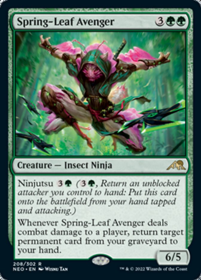 Spring-Leaf Avenger (NEO-208) - Kamigawa: Neon Dynasty [Rare]