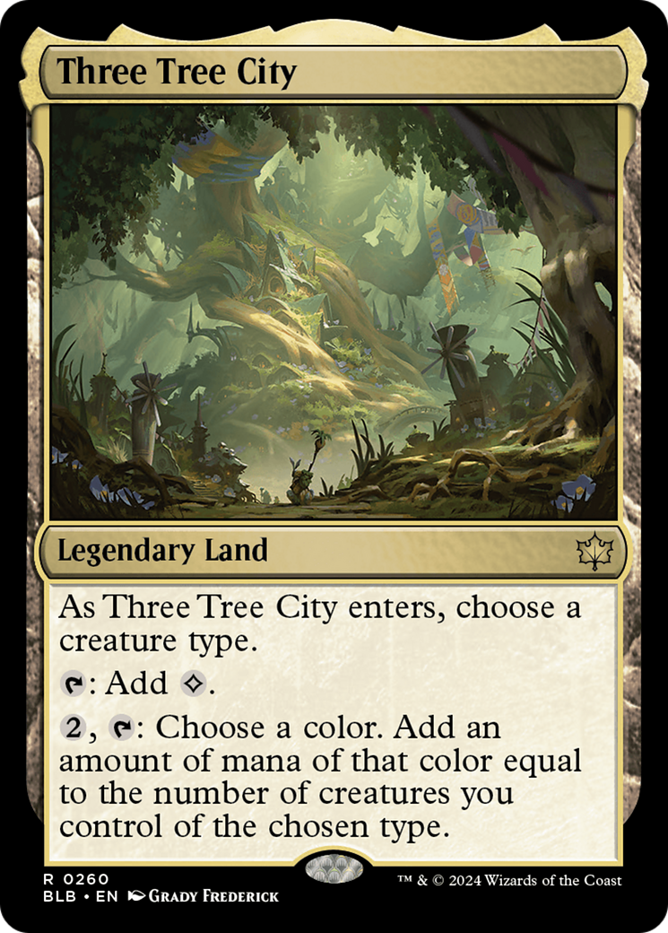 Three Tree City (BLB-260) - Bloomburrow Foil [Rare]