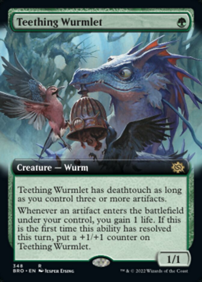 Teething Wurmlet (BRO-348) - The Brothers' War: (Extended Art) [Rare]