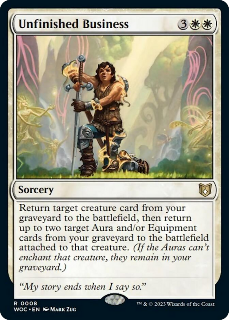 Unfinished Business (WOC-008) - Wilds of Eldraine Commander [Rare]