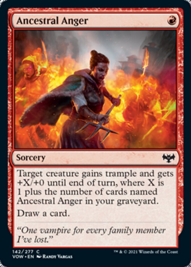 Ancestral Anger (VOW-142) - Innistrad: Crimson Vow [Common]