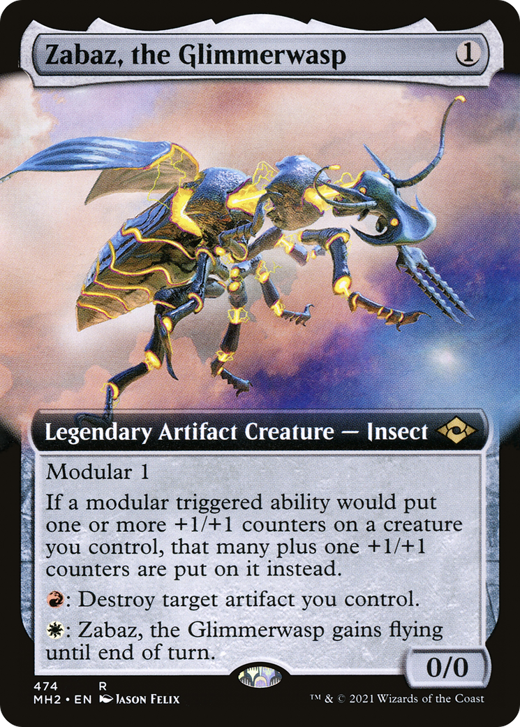 Zabaz, the Glimmerwasp (MH2-474) - Modern Horizons 2: (Extended Art) [Rare]