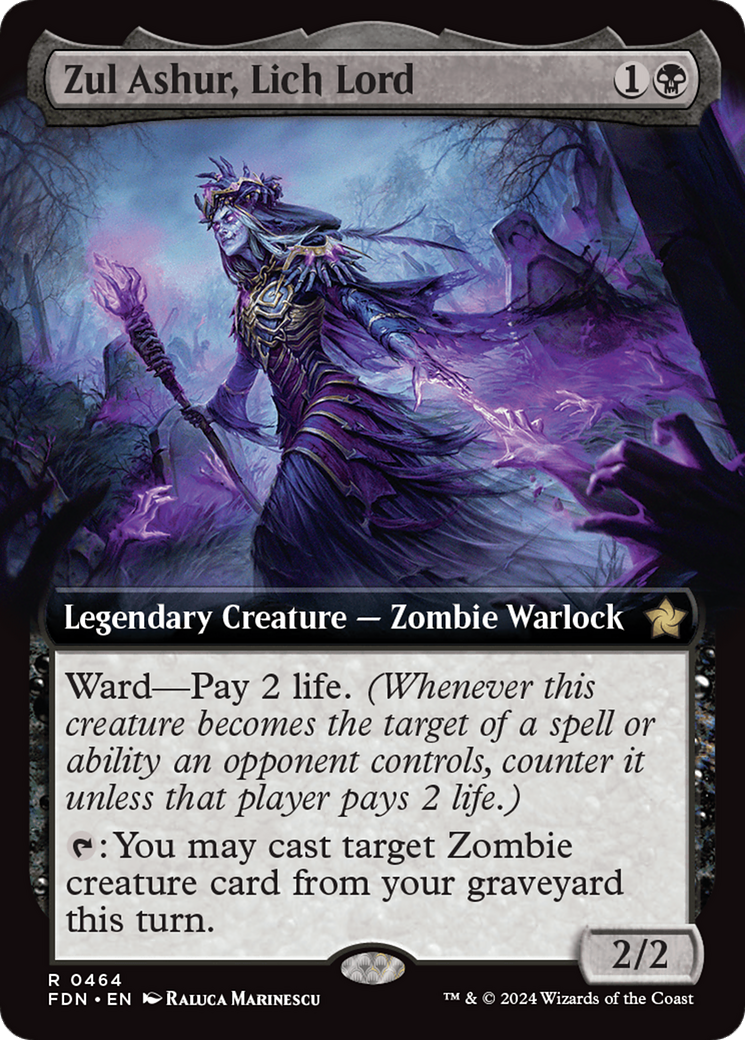 Zul Ashur, Lich Lord (FDN-464) - Foundations: (Extended Art) Foil [Rare]