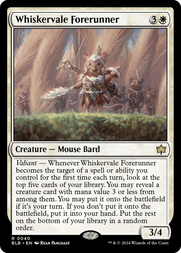 Whiskervale Forerunner (BLB-040) - Bloomburrow Foil [Rare]