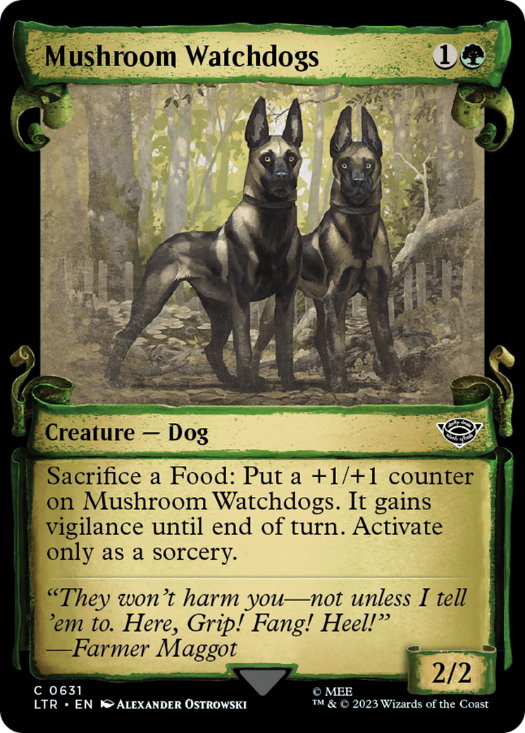 Mushroom Watchdogs (LTR-631) - The Lord of the Rings: Tales of Middle-earth: (Showcase) Scroll Foil [Common]