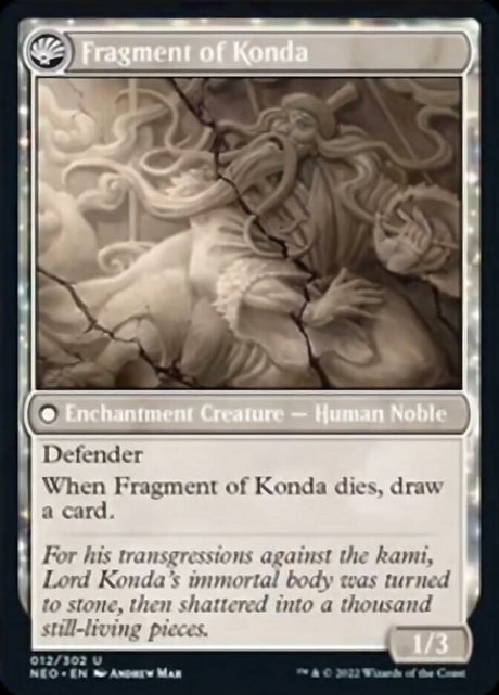 The Fall of Lord Konda // Fragment of Konda (NEO-012) - Kamigawa: Neon Dynasty: (fandfc) [Uncommon]