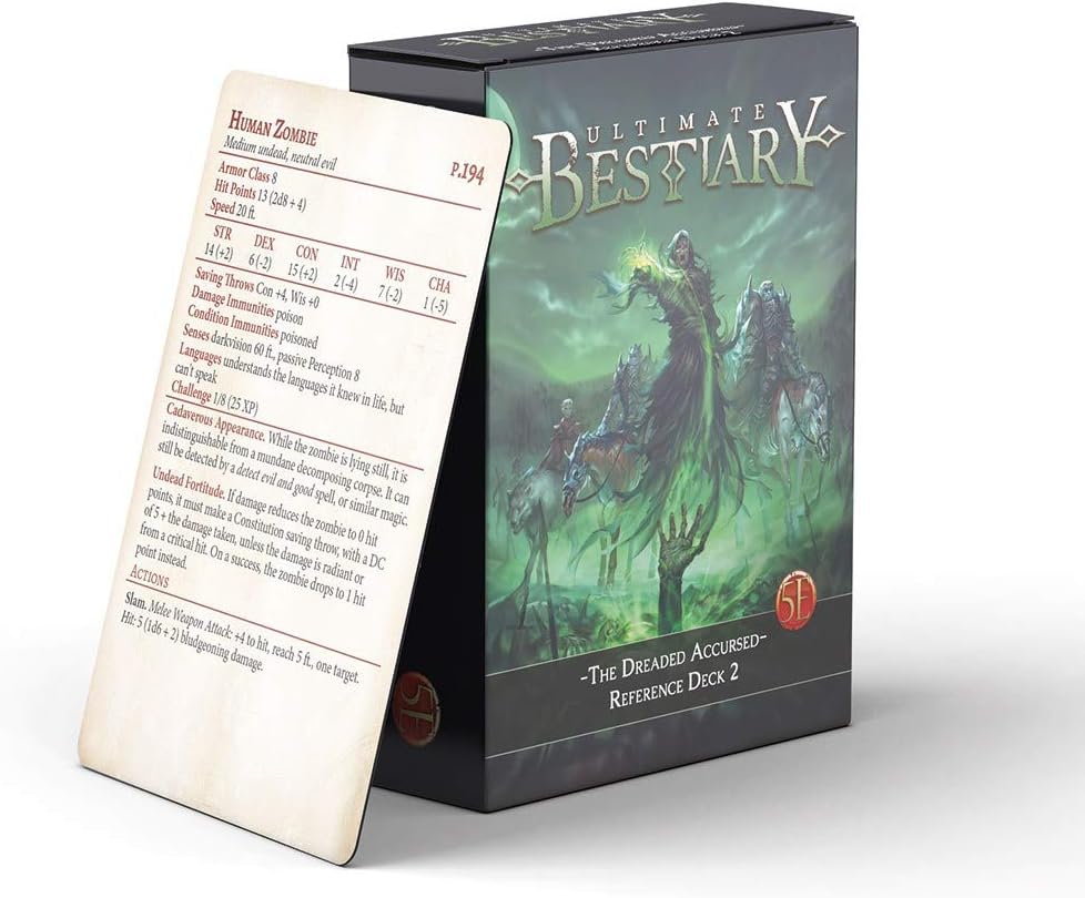 Dungeons & Dragons 5E - Ultimate Bestiary: The Dreaded Accursed - Reference Deck 2