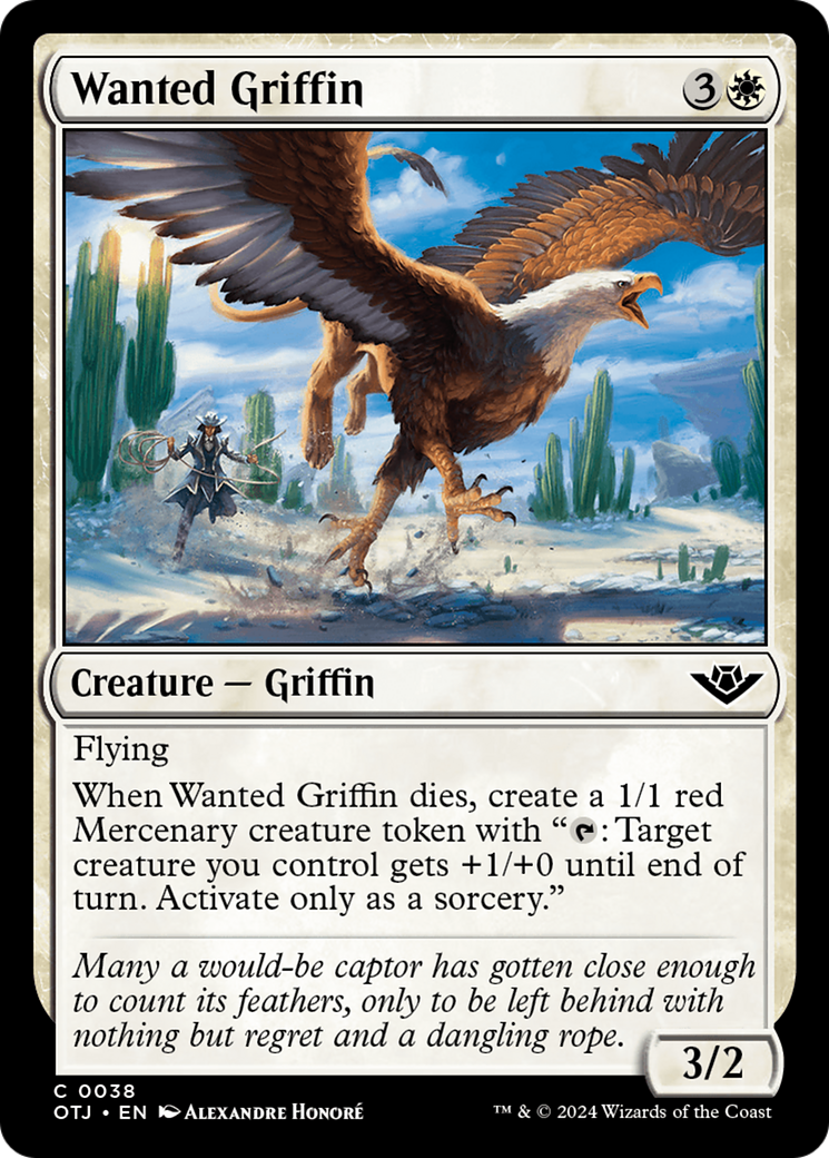 Wanted Griffin (OTJ-038) - Outlaws of Thunder Junction Foil [Common]