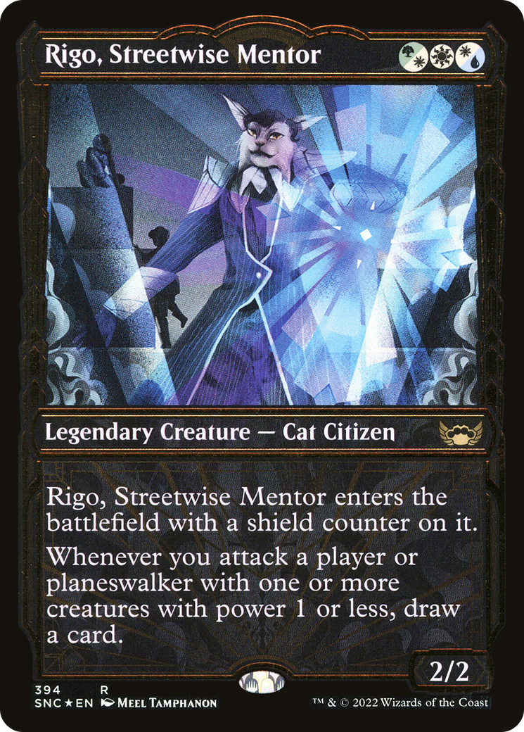 Rigo, Streetwise Mentor (SNC-394) - Streets of New Capenna: (Showcase) Foil [Rare]