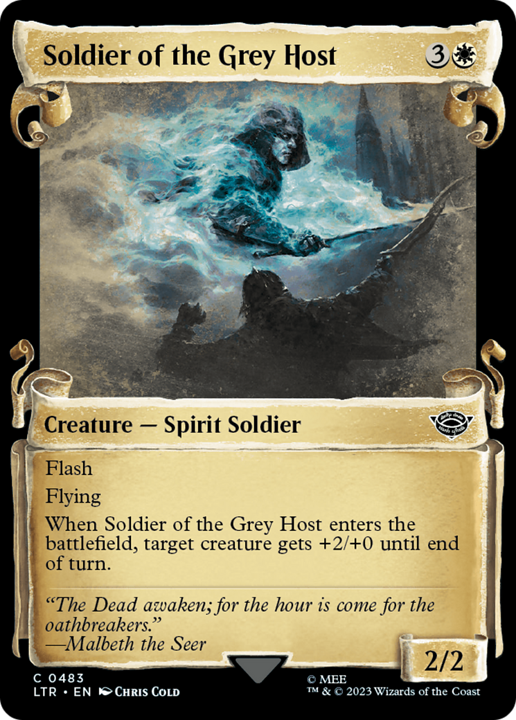 Soldier of the Grey Host (LTR-483) - The Lord of the Rings: Tales of Middle-earth: (Showcase) Scroll Foil [Common]