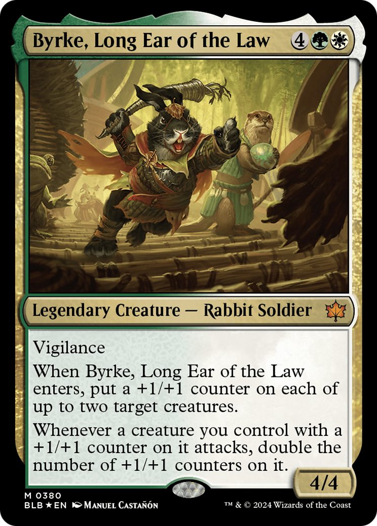 Byrke, Long Ear of the Law (BLB-380) - Bloomburrow Foil [Mythic]