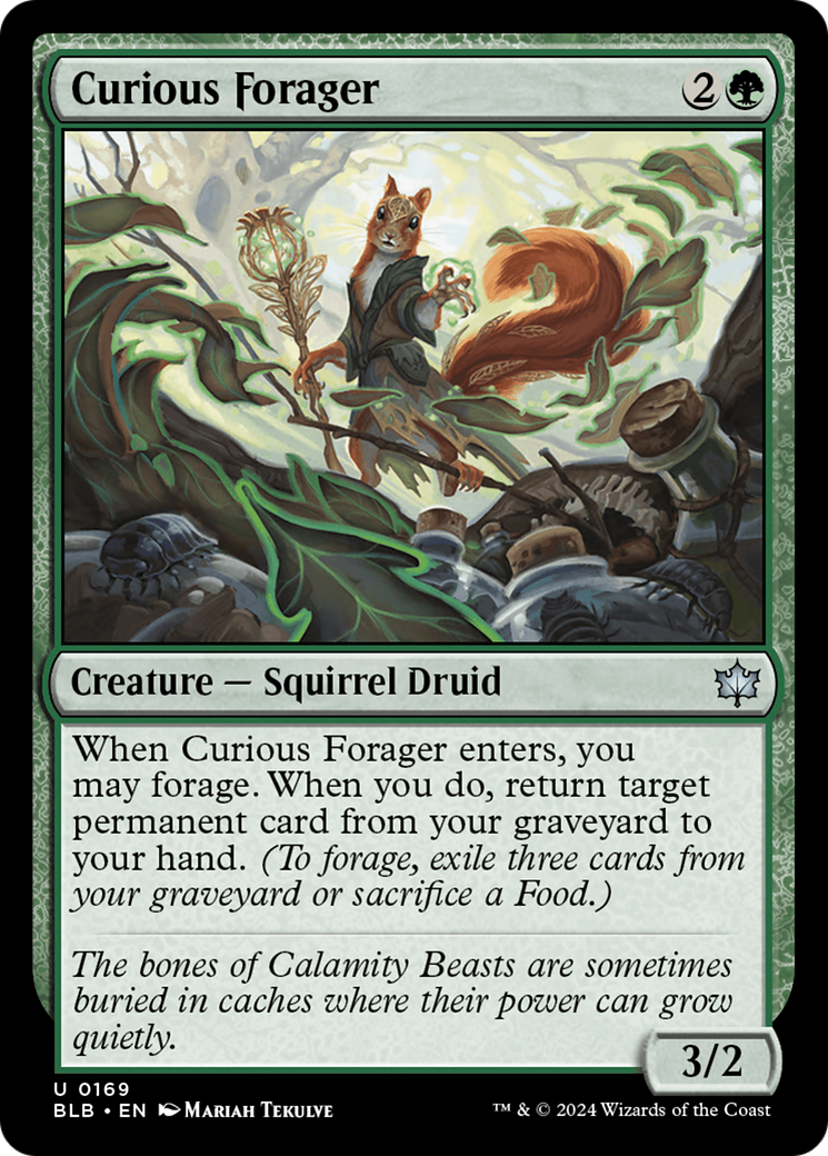 Curious Forager (BLB-169) - Bloomburrow Foil [Uncommon]