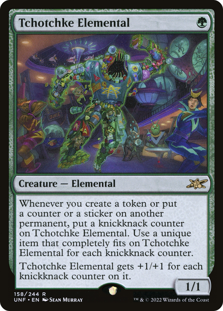 Tchotchke Elemental (UNF-158) - Unfinity Foil [Rare]