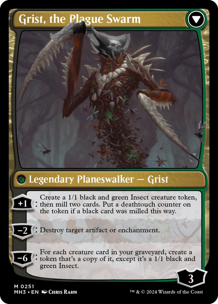 Grist, Voracious Larva // Grist, the Plague Swarm (MH3-251) - Modern Horizons 3 [Mythic]