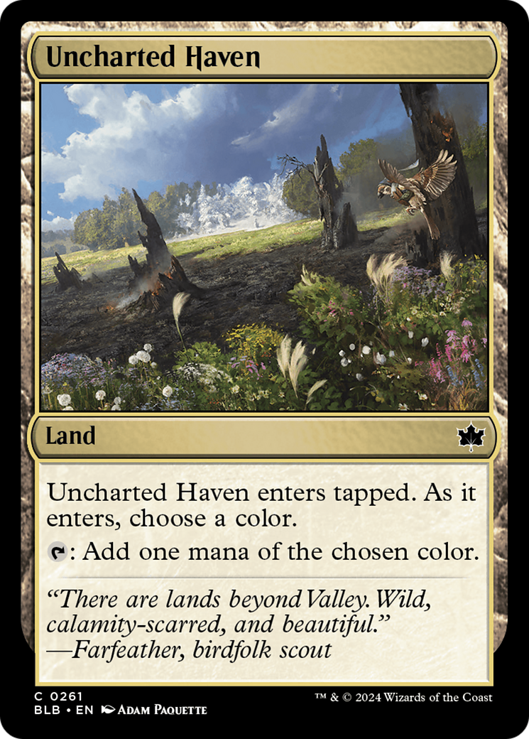 Uncharted Haven (BLB-261) - Bloomburrow Foil [Common]