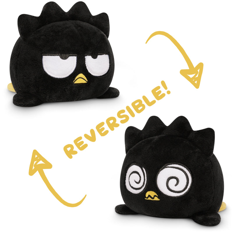 Reversible Sanrio Badtz-Maru Plushie (Dizzy + Angry / Black)