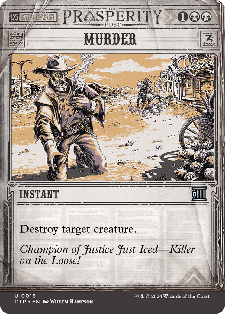 Murder (OTP-016) - Breaking News: (Showcase) (Borderless) Foil [Uncommon]