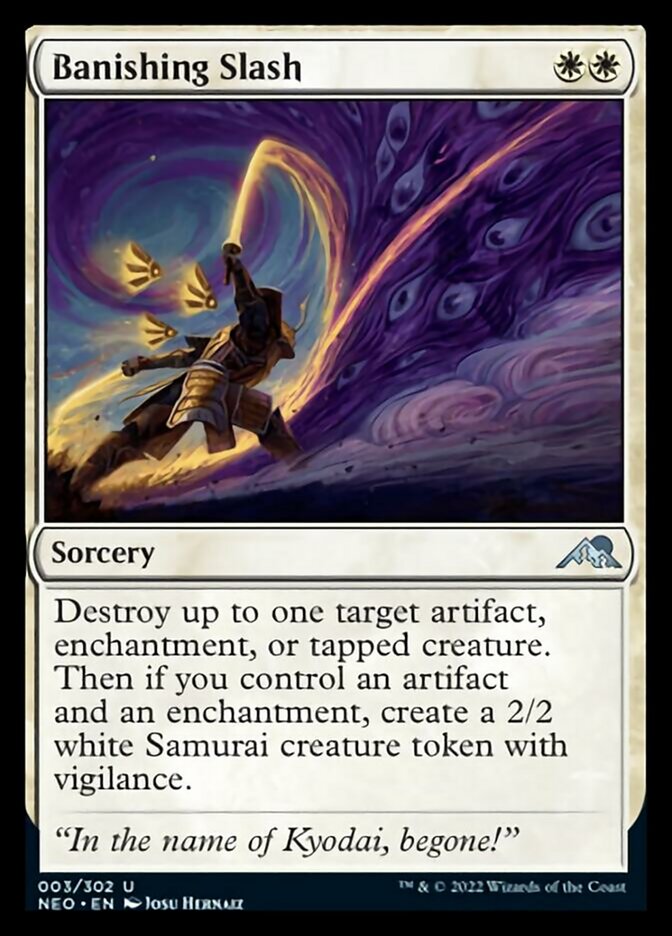 Banishing Slash (NEO-003) - Kamigawa: Neon Dynasty [Uncommon]