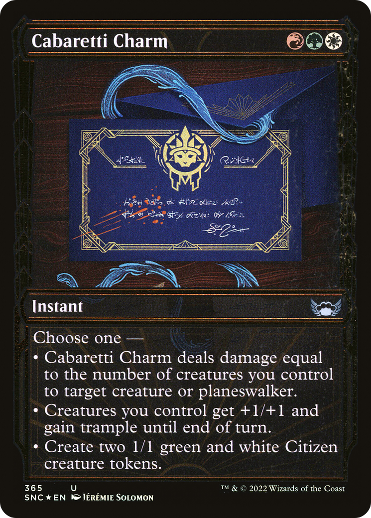 Cabaretti Charm (SNC-365) - Streets of New Capenna: (Showcase) Foil [Uncommon]