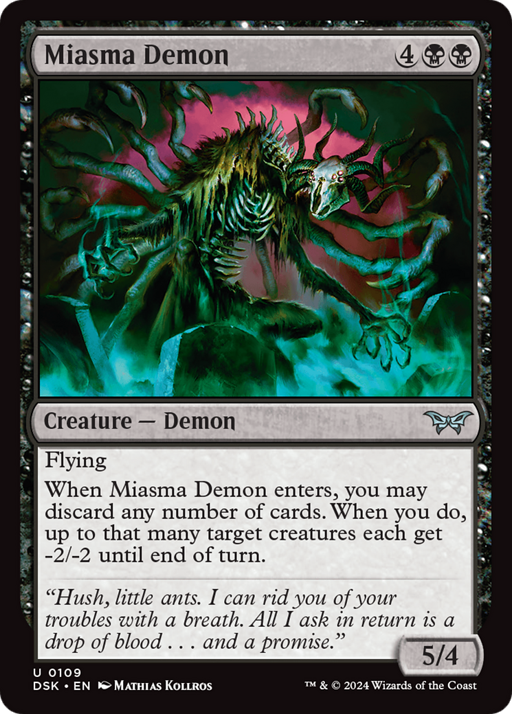 Miasma Demon (DSK-109) - Duskmourn: House of Horror Foil [Uncommon]