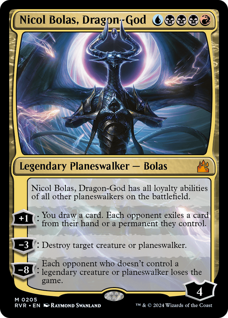 Nicol Bolas, Dragon-God (RVR-205) - Ravnica Remastered [Mythic]