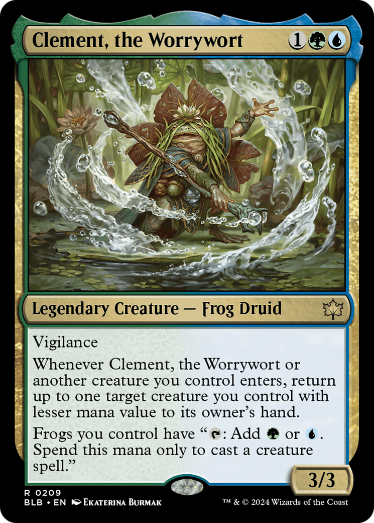 Clement, the Worrywort (BLB-209) - Bloomburrow Foil [Rare]