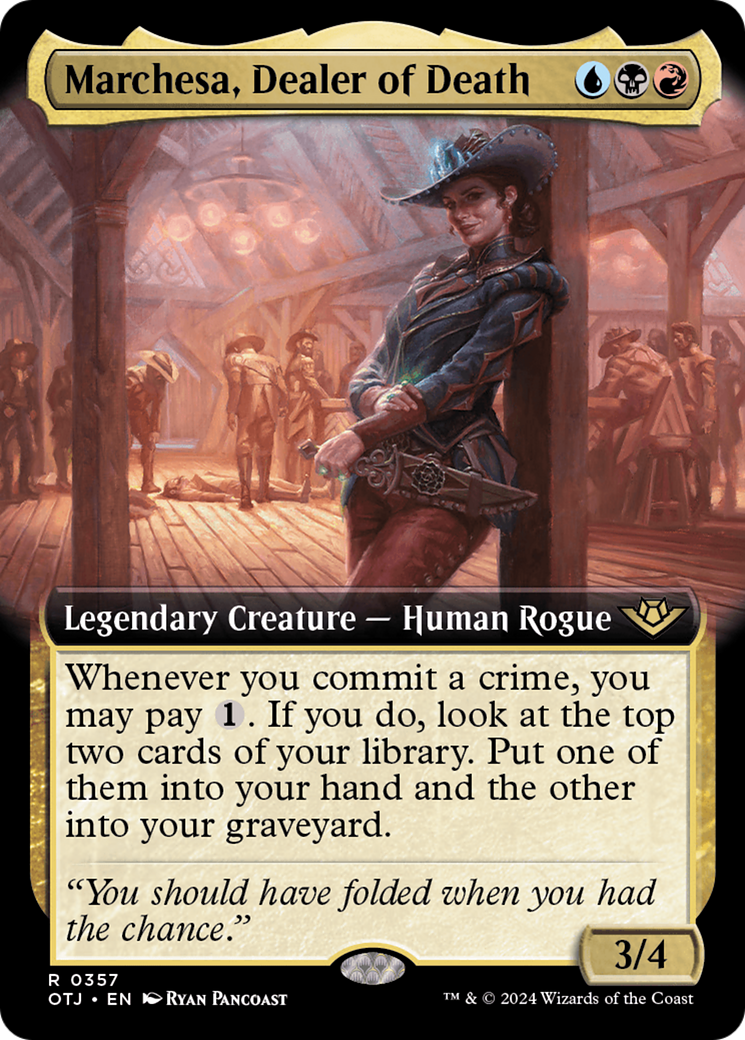 Marchesa, Dealer of Death (OTJ-357) - Outlaws of Thunder Junction: (Extended Art) Foil [Rare]