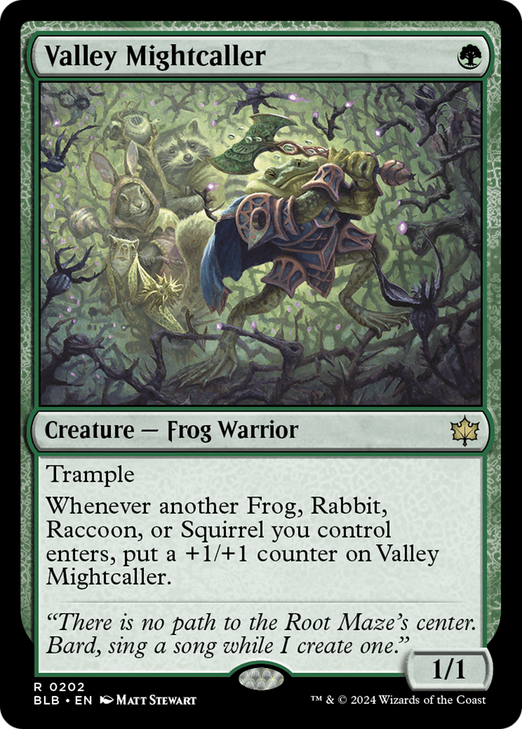 Valley Mightcaller (BLB-202) - Bloomburrow Foil [Rare]