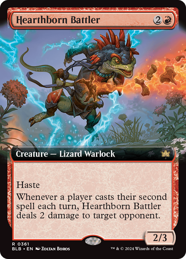 Hearthborn Battler (BLB-361) - Bloomburrow: (Extended Art) Foil [Rare]