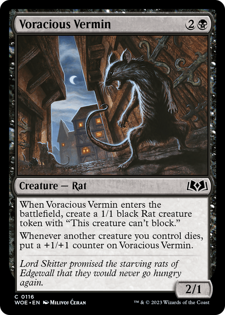 Voracious Vermin (WOE-116) - Wilds of Eldraine [Common]