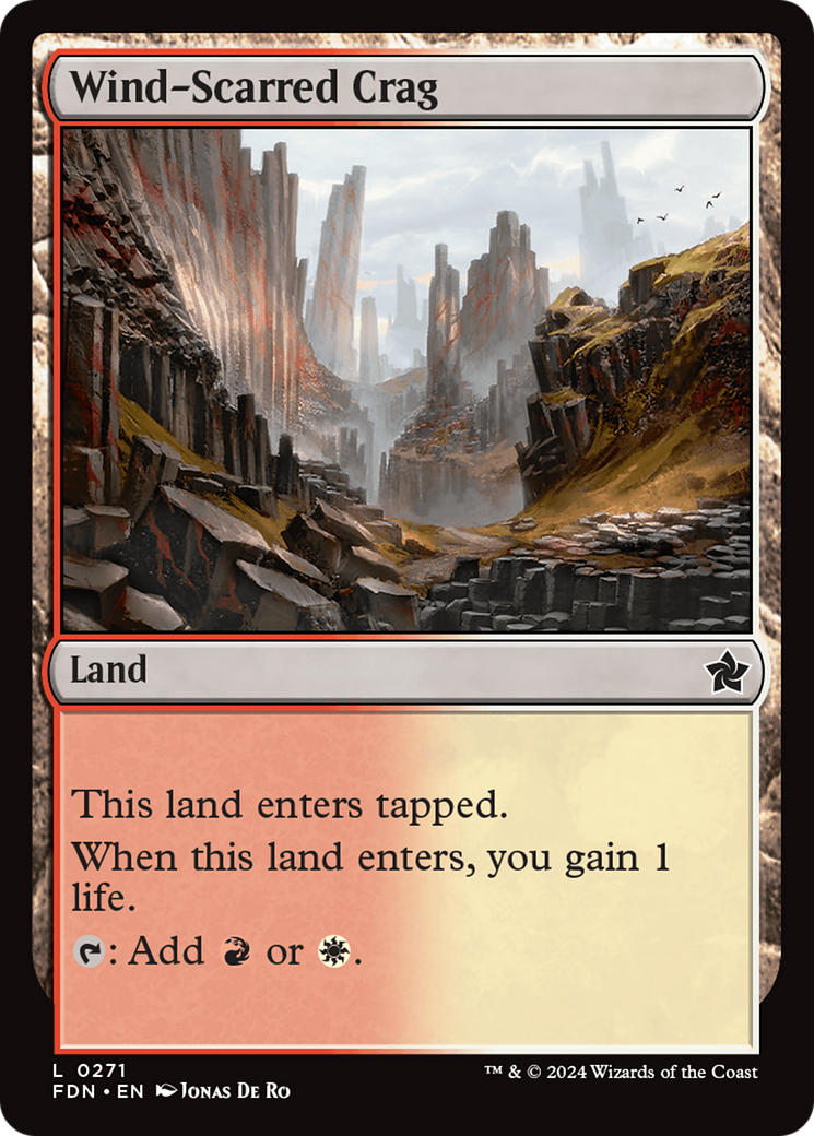 Wind-Scarred Crag (FDN-271) - Foundations Foil [Common]