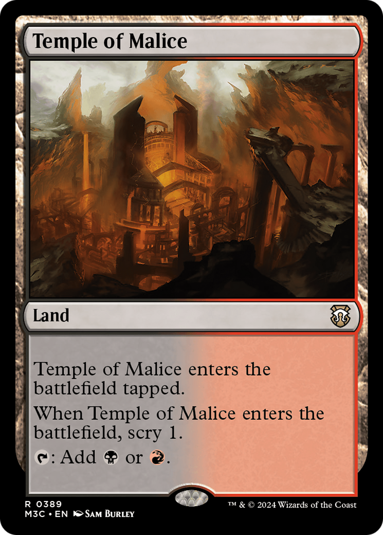 Temple of Malice (M3C-389) - Modern Horizons 3 Commander Foil [Rare]