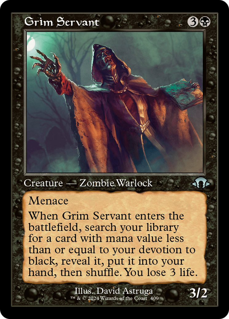 Grim Servant (MH3-409) - Modern Horizons 3 [Uncommon] Retro Frame