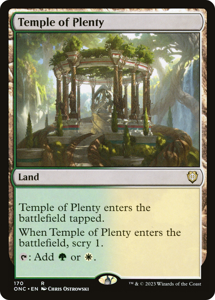 Temple of Plenty (ONC-170) - Phyrexia: All Will Be One Commander [Rare]