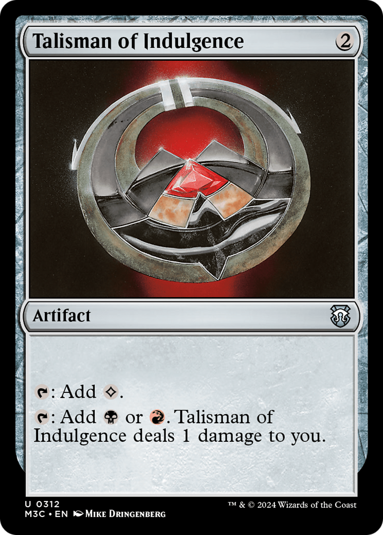 Talisman of Indulgence (M3C-312) - Modern Horizons 3 Commander Foil [Uncommon]