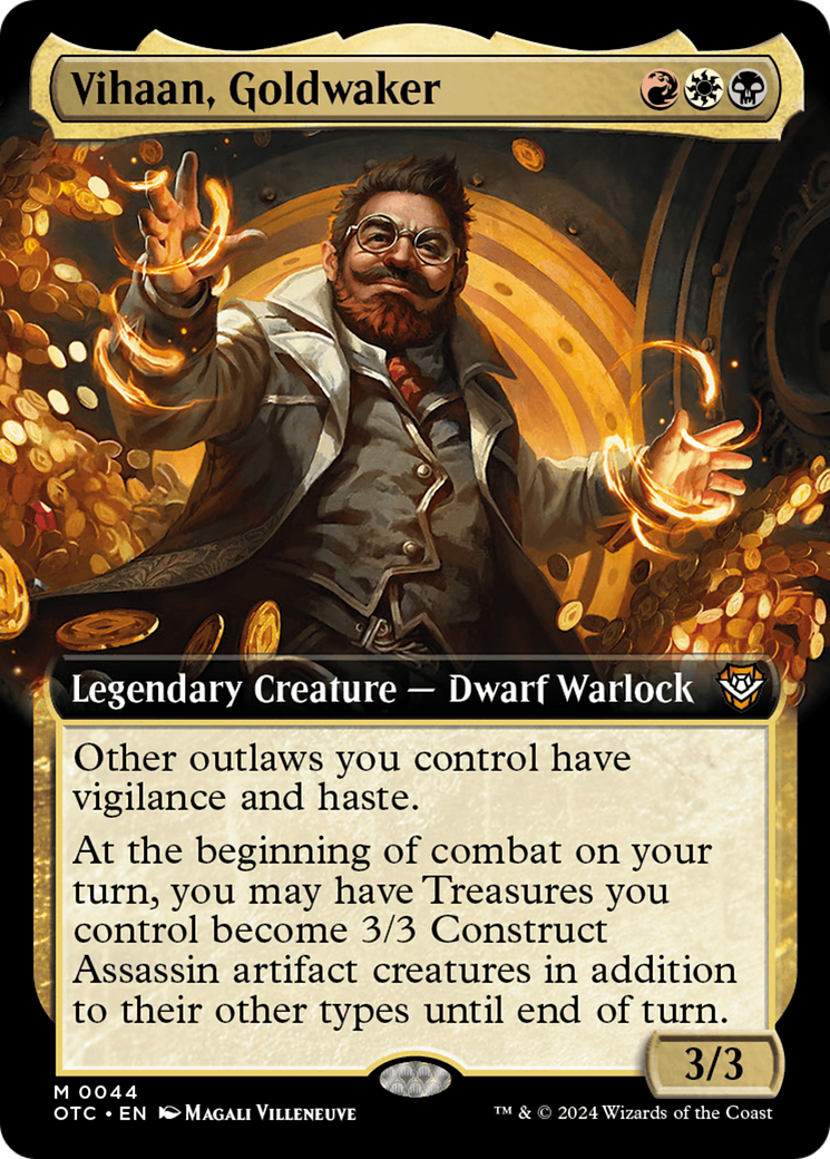 Vihaan, Goldwaker (OTC-044) - Outlaws of Thunder Junction Commander: (Extended Art) [Mythic]