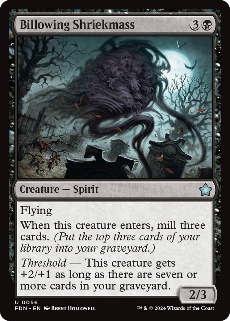 Billowing Shriekmass (FDN-056) - Foundations Foil [Uncommon]