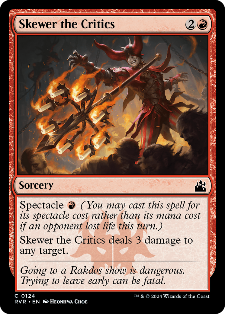 Skewer the Critics (RVR-124) - Ravnica Remastered [Common]