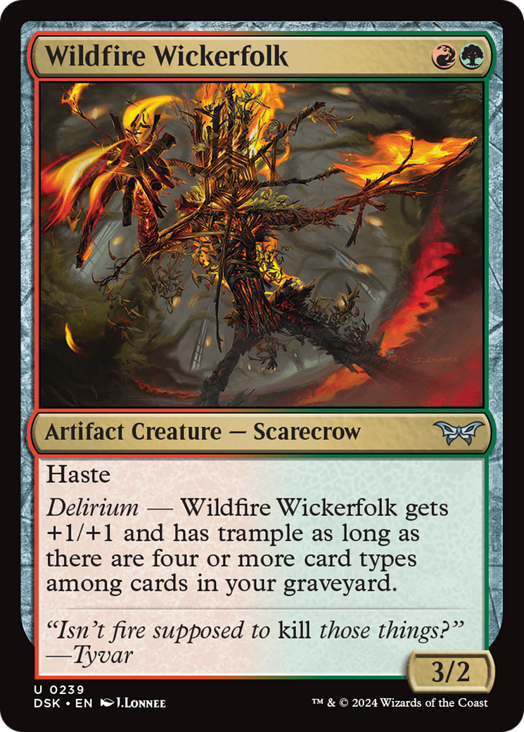 Wildfire Wickerfolk (DSK-239) - Duskmourn: House of Horror Foil [Uncommon]