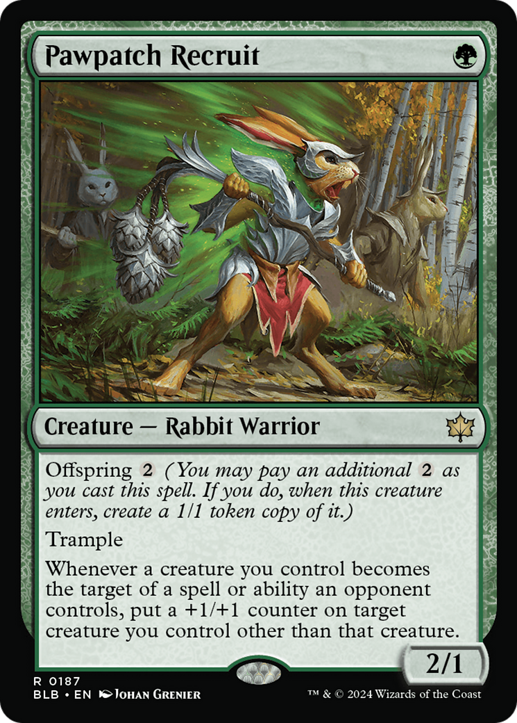 Pawpatch Recruit (BLB-187) - Bloomburrow Foil [Rare]