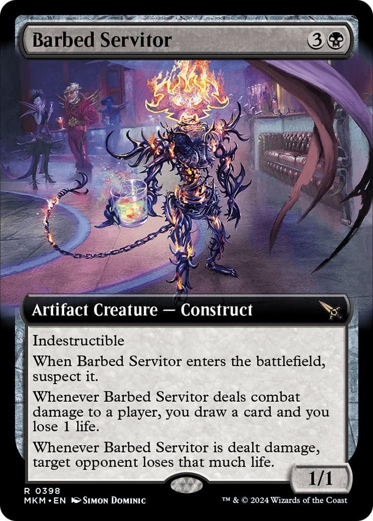 Barbed Servitor (MKM-398) - Murders at Karlov Manor: (Extended Art) [Rare]