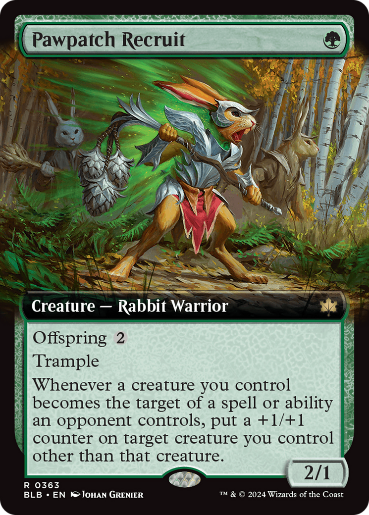 Pawpatch Recruit (BLB-363) - Bloomburrow: (Extended Art) Foil [Rare]