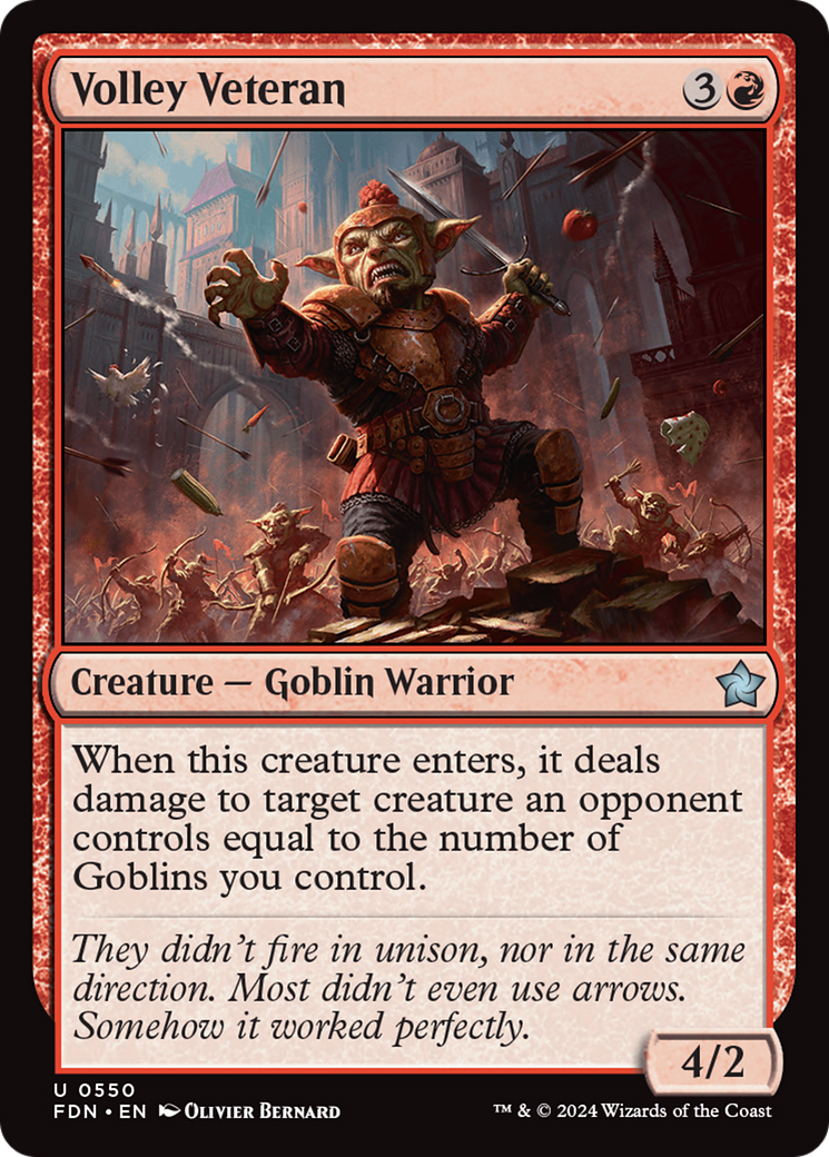 Volley Veteran (FDN-550) - Foundations [Uncommon]